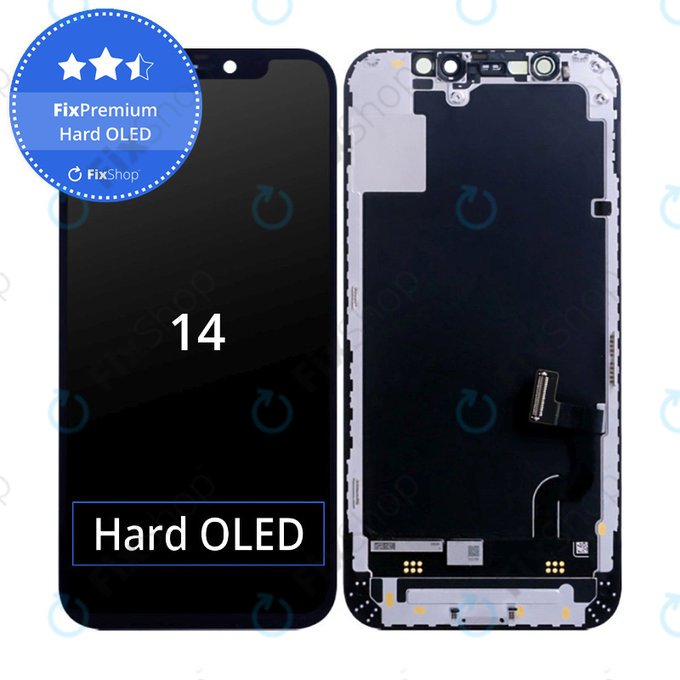 Wyświetlacz Hard OLED dla iPhone 14, Ekran dotykowy z ramką, FixPremium