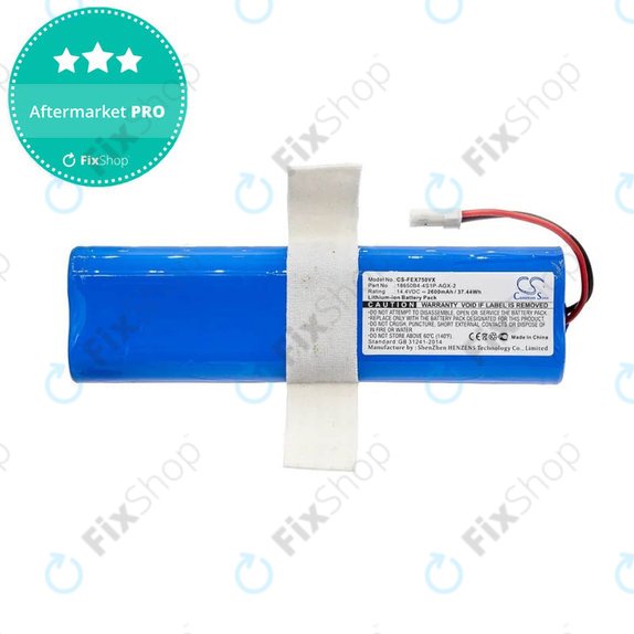 Bateria do Zaco V3, V40, V5s Pro, V5x, Silvercrest SSWR A1, SSWR B1, SSR 3000 A1, 18650B4-4S1P-AGX-2, Li-Ion, 14,4V 2600mAh, HQ