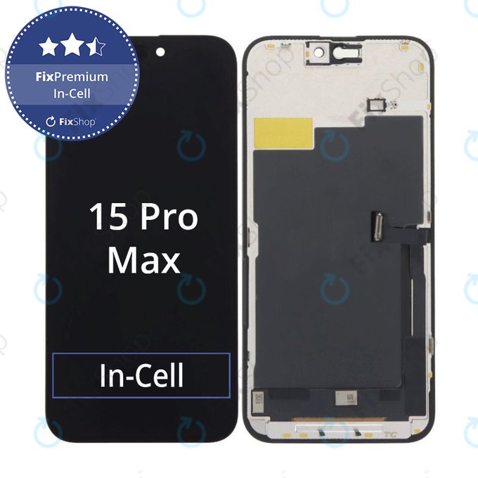 Wyświetlacz In-Cell FHD dla iPhone 15 Pro Max, Ekran dotykowy z ramką, FixPremium