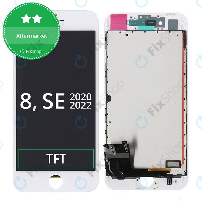 Wyświetlacz dla iPhone 8, SE (2020), SE (2022), White, Ekran dotykowy z ramką