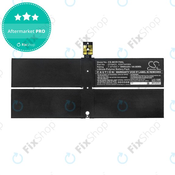 Bateria do Microsoft Surface 1769, Microsoft Surface 1782, 5900mAh, Li-Pol, 7.57V, DYNK01, HQ