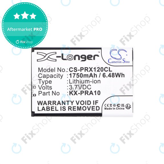 Bateria do Panasonic KX-PRX110, 120, 150, 1750mAh, Li-Ion, 3.7V, KX-PRA10, HQ
