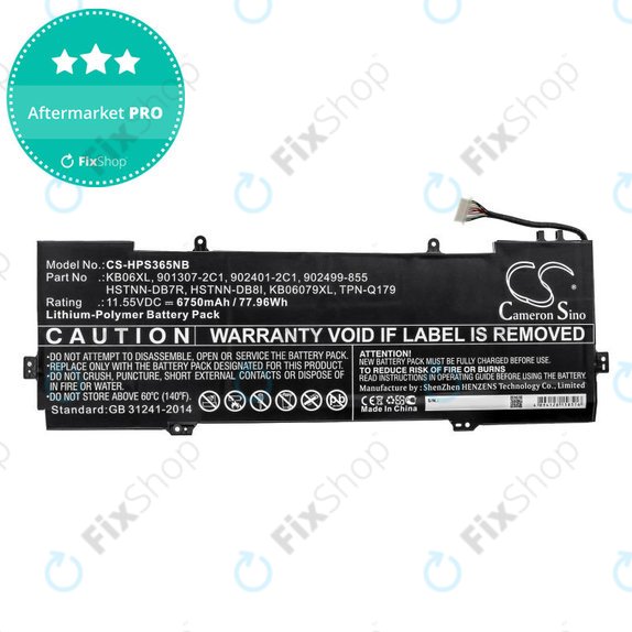 Bateria do HP Spectre X360 15, 6750mAh, Li-Pol, 11.55V, KB06XL, HQ