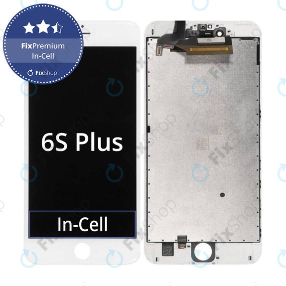 Wyświetlacz do iPhone 6S Plus, Biały, White, In-Cell, FixPremium