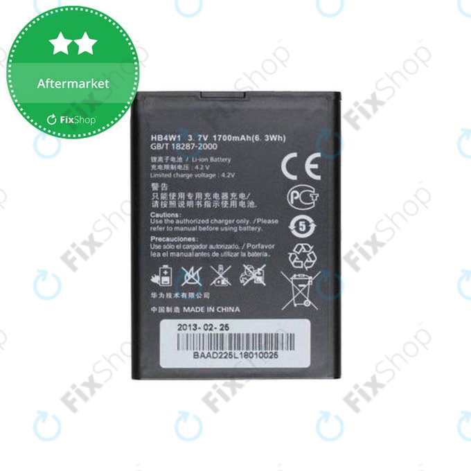 Bateria do Huawei Ascend G510, Y210, Y530, HB4W1, 1700mAh