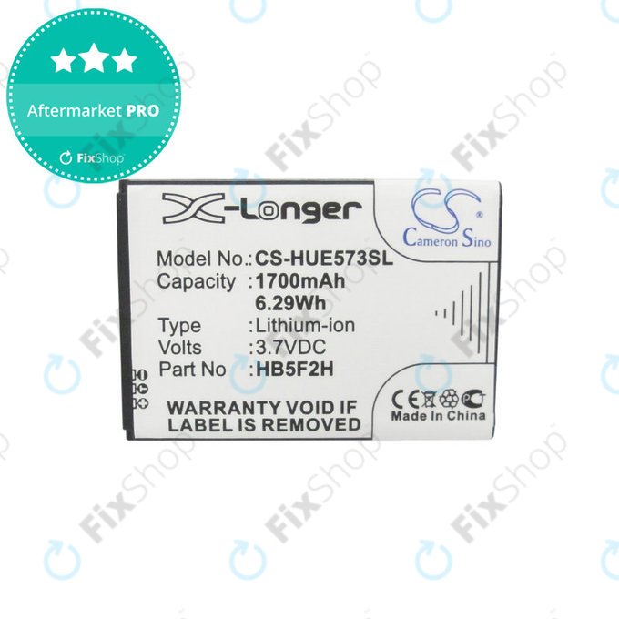Bateria do Huawei E5330, 1700mAh, Li-Ion, 3.7V, HB5F2H, HQ