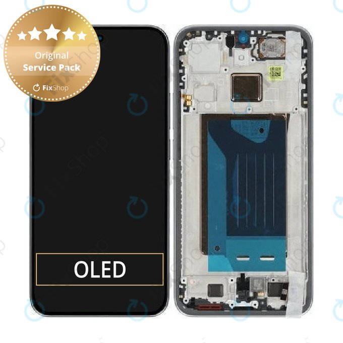 Wyświetlacz dla Xiaomi 15T, Gray, Ekran dotykowy z ramką, 5600020O12A00, Genuine Service Pack