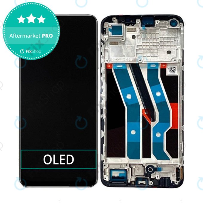 Wyświetlacz OLED do Realme 10 4G, Ekran dotykowy z ramką, Niebieski, Blue