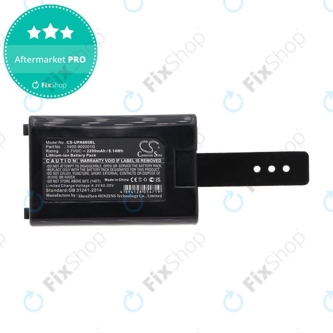 Bateria do Unitech HT680, 2200mAh, Li-Ion, 3.7V, 1400-900005G, HQ