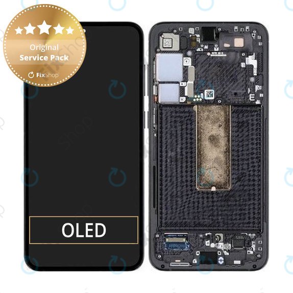 Wyświetlacz do Samsung S23 Plus S916B, Ekran dotykowy z ramką, Phantom Black, GH82-30478A, GH82-30476A, GH82-30477A, Genuine Service Pack