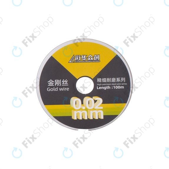 Zloty drut - drut do separacji wyswietlaczy LCD (0.02mm x 100m)