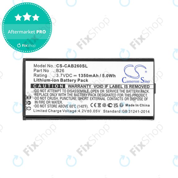 Bateria do Cat B26, 1350mAh, Li-Ion, 3.7V, B26, HQ