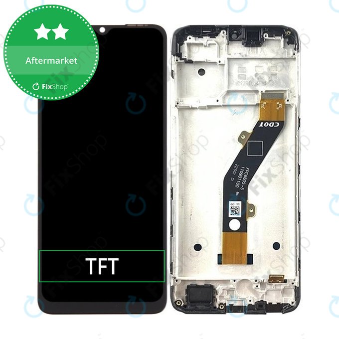 Wyświetlacz do Infinix Smart 7 HD X6516, Ekran dotykowy z ramką, Ink Black, TFT