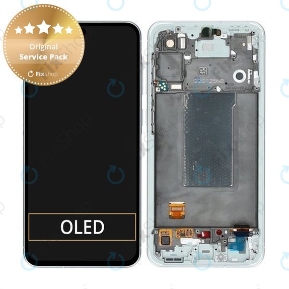 Wyświetlacz do Samsung Galaxy A56 A566E, Ekran dotykowy z ramką, Awesome Lightgray, GH82-36829B, Genuine Service Pack