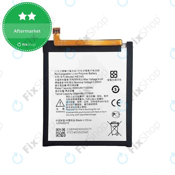 Bateria do Nokia 6.1, HE345, 3060mAh
