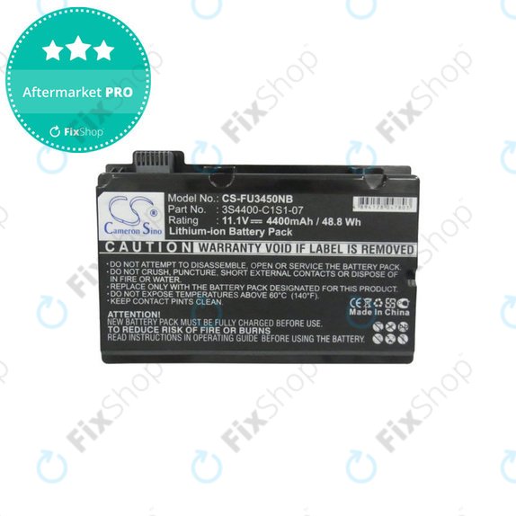 Bateria do Fujitsu Amilo Pi3450, Amilo Pi3525, Amilo Pi3540, 4400mAh, Li-Ion, 11.1V, 3S4400-C1S1-07, HQ