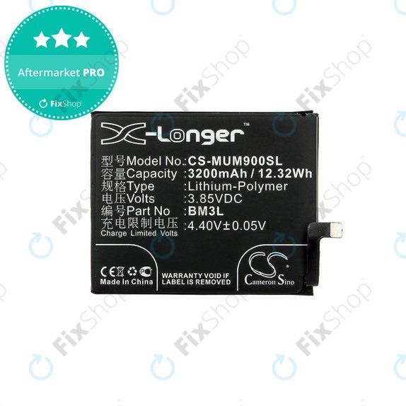 Bateria dla Xiaomi Mi 9, 3200mAh, Li-Pol, 3.85 V, BM3L, HQ