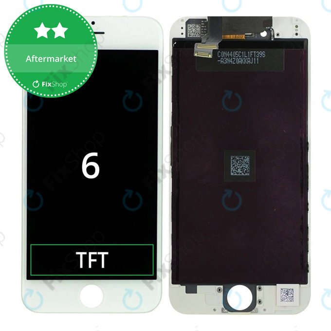 Wyświetlacz dla iPhone 6, White, Ekran dotykowy z ramką