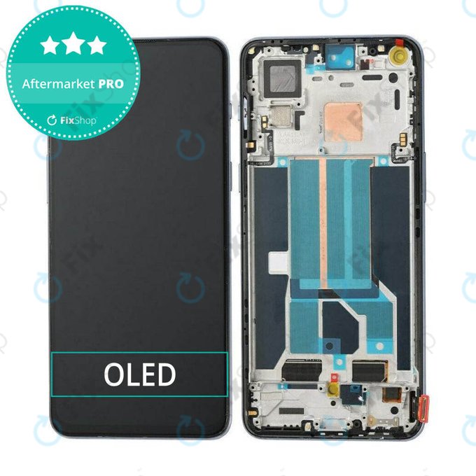 Wyświetlacz OLED do OnePlus Nord 2 5G, Ekran dotykowy z ramką, Grey Sierra