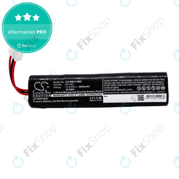 Bateria do Schiller America AED 10 Jump Start, 3000mAh, Li-MnO2, 12V, 00185-2, HQ