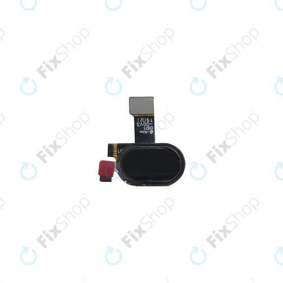 Przycisk Home z czujnikiem linii papilarnych i taśmą flex do Motorola Moto E4 Plus XT1771, Czarny, Black