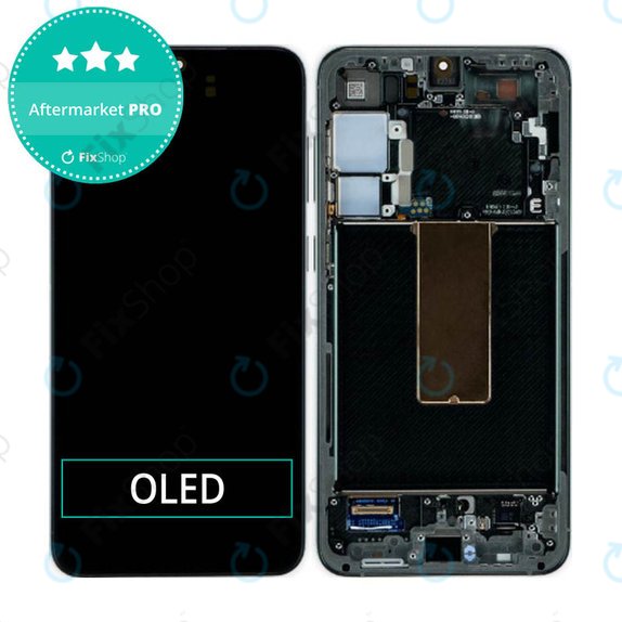 Wyświetlacz OLED do Samsung S23 Plus S916B, Ekran dotykowy z ramką, Phantom Black
