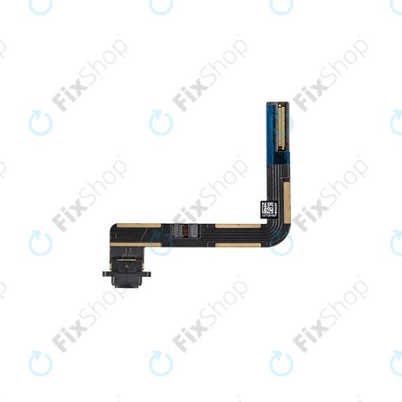 Złącze ładowania z taśmą flex do iPad, 6th Gen 2018, Czarny, Black