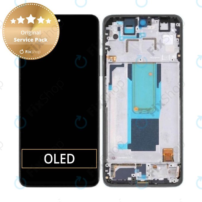 Wyświetlacz do Xiaomi Redmi Note 11 Pro+ 5G 220333QAG, Ekran dotykowy z ramką, 560001K16U00, Mysterious Black, Genuine Service Pack