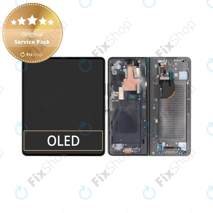 Wyświetlacz do Samsung Z Fold 5 F946B, Ekran dotykowy z ramką, Szary, Gray, GH82-31842D, Genuine Service Pack
