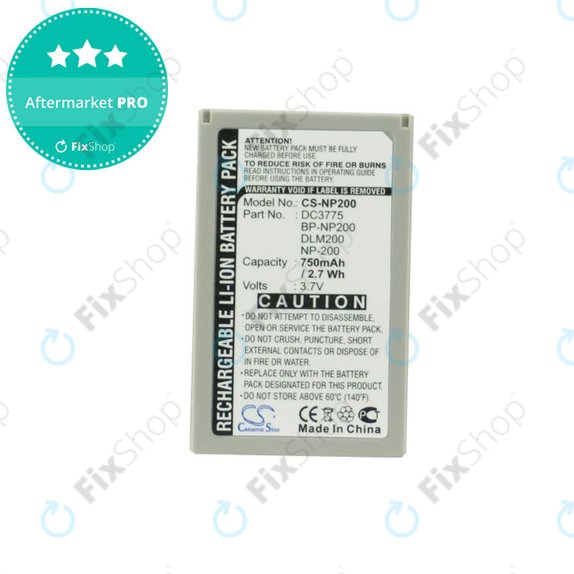 Bateria do Minolta DiMAGE X, Xi, Xt, Xt Biz, Xg, 750mAh, Li-Ion, 3.7V, NP-200, HQ