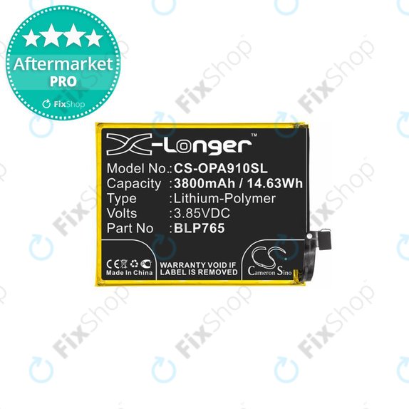 Bateria do Oppo A91, BLP765, 3800mAh, HQ
