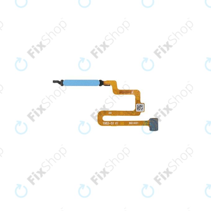 Czujnik linii papilarnych z taśmą flex do Xiaomi Redmi Note 11 Pro 5G 21091116I, 2201116SG, Atlantic Blue