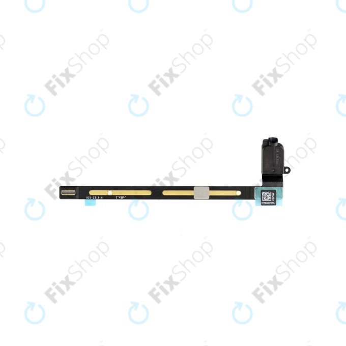 Złącze Jack z taśmą flex do iPad Air 2, Czarny, Black