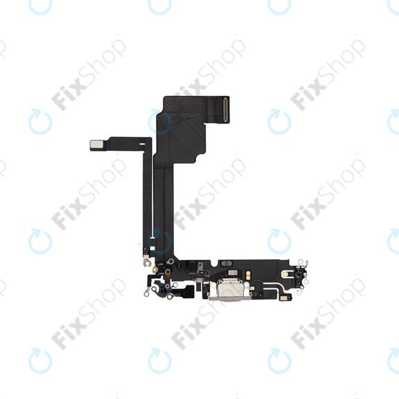 Złącze ładowania z taśmą flex do iPhone 15 Pro Max, White Titanium