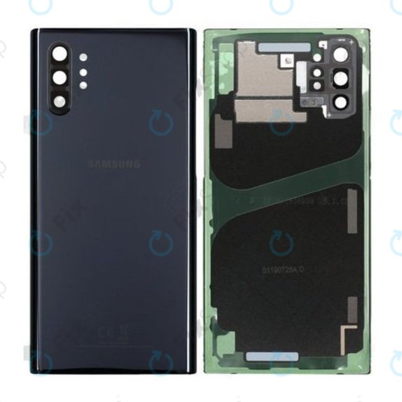 Tylna pokrywa baterii do Samsung Note 10 Plus N975F, GH82-20588A, GH97-23680A, Aura Black, Genuine Service Pack