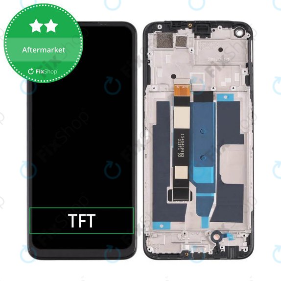 Wyświetlacz do Realme 8 5G RMX3241, Ekran dotykowy z ramką, Supersonic Black, TFT