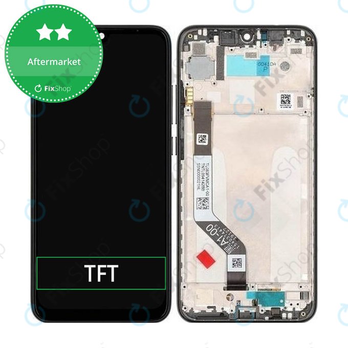 Wyświetlacz do Xiaomi Redmi Note 7, Ekran dotykowy z ramką, Czarny, Black, TFT