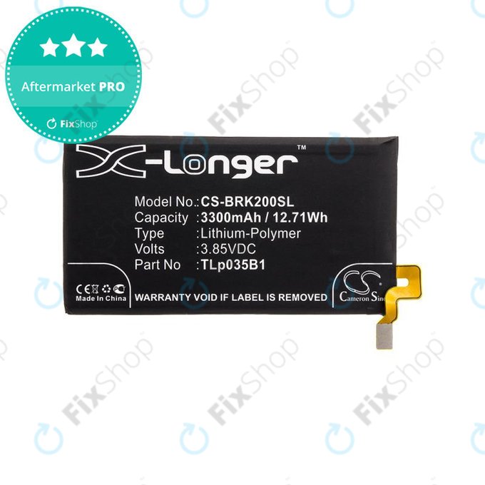 Bateria do Blackberry BBF 100, 3300mAh, Li-Pol, 3.85V, TLp035B1, HQ