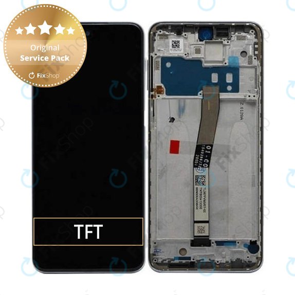 Wyświetlacz do Xiaomi Redmi Note 9 Pro, Ekran dotykowy z ramką, 560003J6B200, Interstellar Grey, Genuine Service Pack