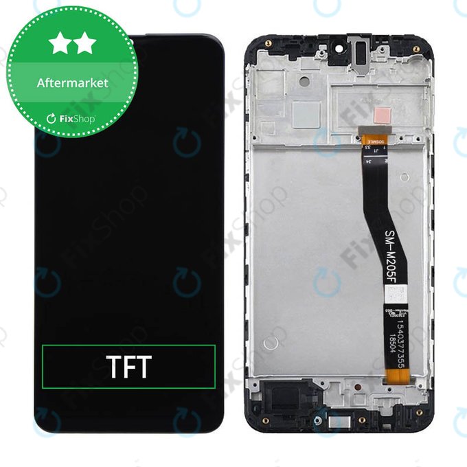 Wyświetlacz do Samsung M20 M205F, Ekran dotykowy z ramką, Czarny, Black, TFT