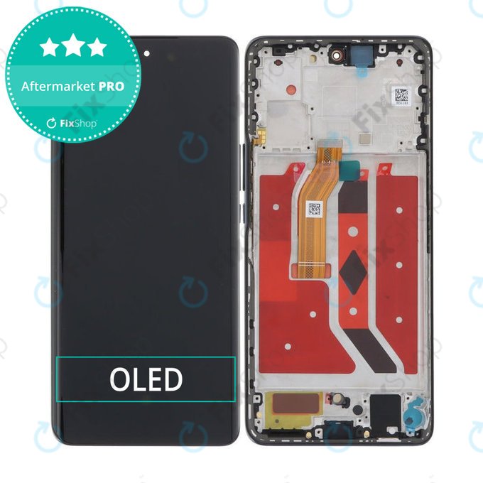 Wyświetlacz OLED do Honor Magic6 Lite, Ekran dotykowy z ramką, Midnight Black