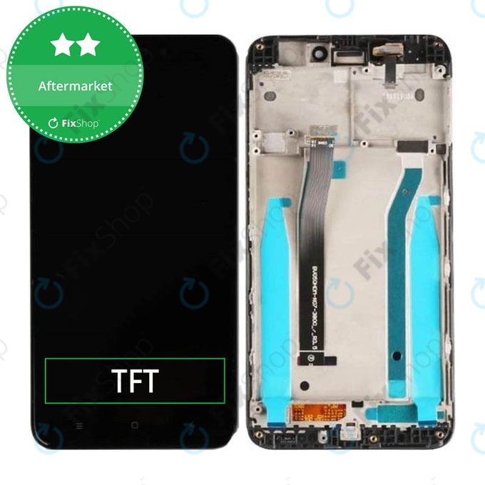 Wyświetlacz do Xiaomi Redmi 4X, Ekran dotykowy z ramką, Czarny, Black, TFT