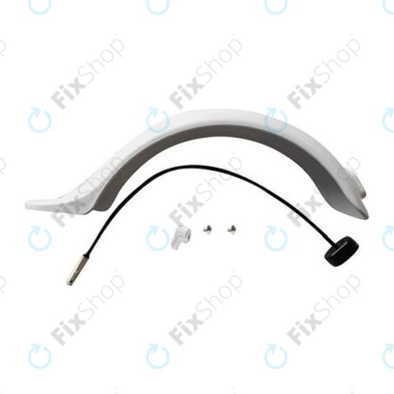 Tylny błotnik i światlo ze zlaczem do Xiaomi Mi Electric Scooter 1S, 2 M365, Pro, Biały, White