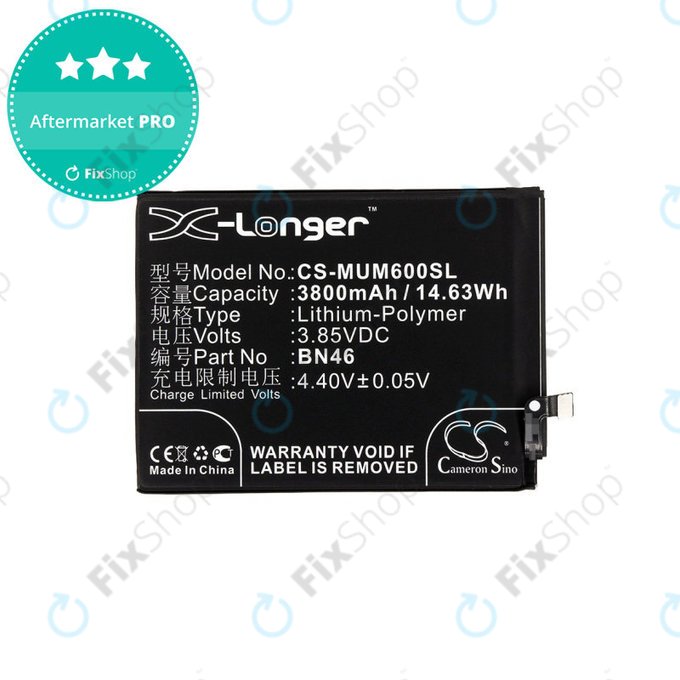 Bateria dla Xiaomi Redmi Note 8T, 3800mAh, Li-Pol, 3.85 V, BN46, HQ