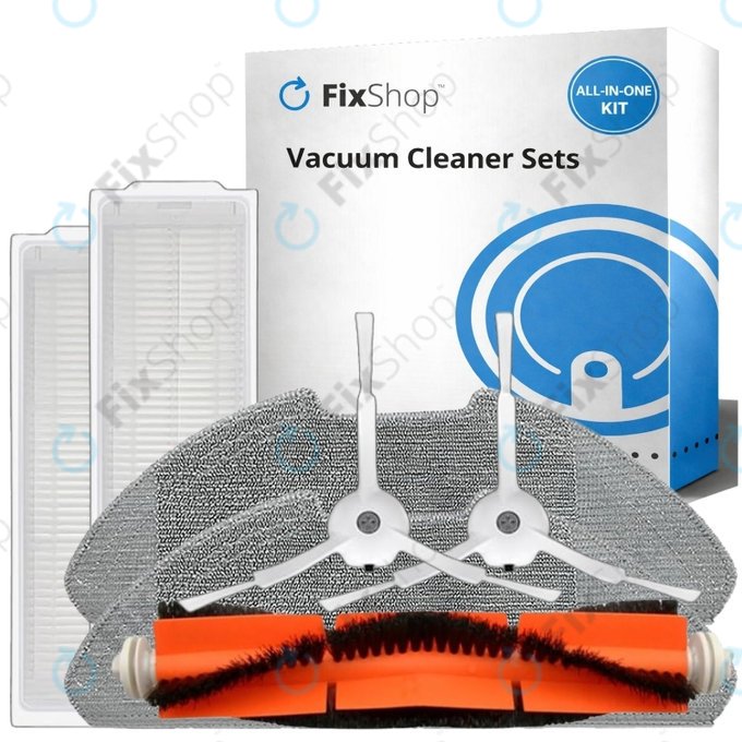 Zestaw części zamiennych do Xiaomi Mi Robot Vacuum Mop 2 Pro, 2 Lite (1x Główna szczotka, 2x Filtr, 2x Szczotka boczna, 2x Ściereczka mopująca)