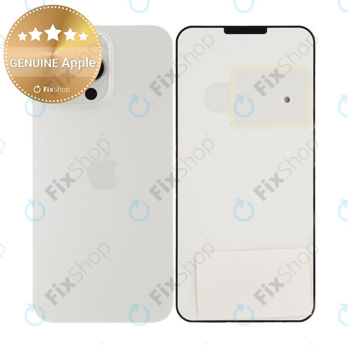 Tylne szkło pokrywy do iPhone 15 Pro Max, 661-36908, White Titanium, Genuine Apple