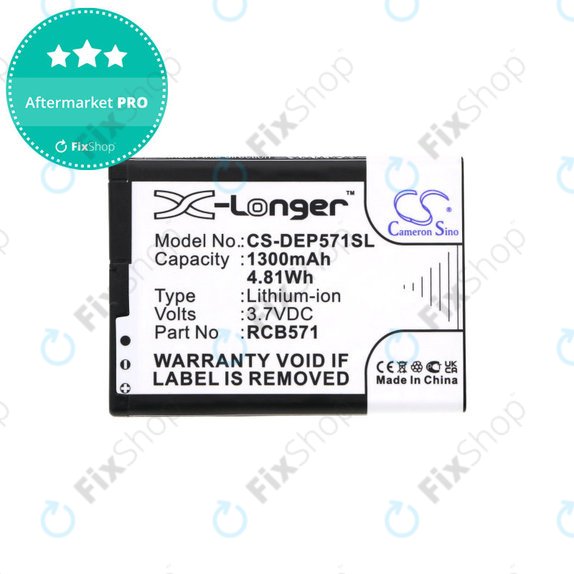 Bateria dla CPA Halo 11, 1300mAh, Li-Ion, 3.7 V, RCB571, HQ