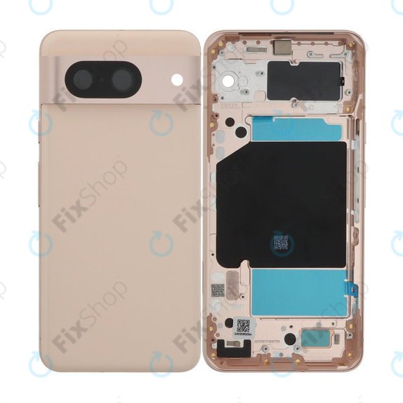 Tylna pokrywa baterii z kompletnym montażem do Google Pixel 8, Różowy, Rose