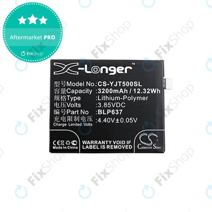 Bateria do OnePlus 5, 5T, BLP637, 3200mAh, HQ