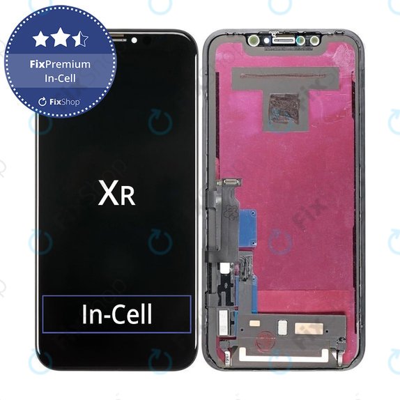 Wyświetlacz In-Cell dla iPhone XR, Ekran dotykowy z ramką, FixPremium